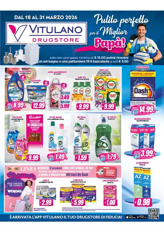Volantino Vitulano Drugstore a Follonica | Pulito perfetto per il Miglior Papa! | 2026-03-18T00:00:00.000Z - 2026-03-31T00:00:00.000Z