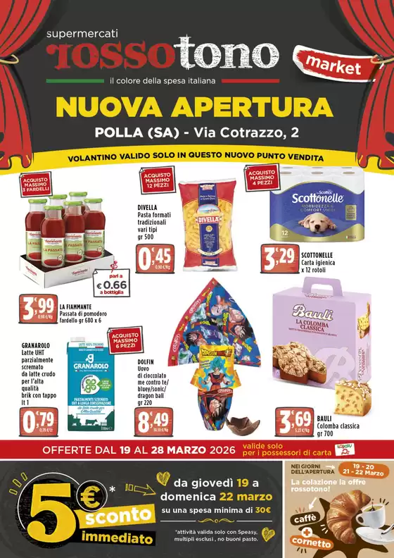 Volantino Supermercati Rossotono Market a Mangone | Nuova Apertura | 2026-03-19T00:00:00.000Z - 2026-03-28T00:00:00.000Z