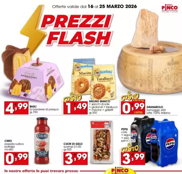 Volantino Market Pinco a Pantigliate | Prezzi flash | 2026-03-19T00:00:00.000Z - 2026-03-25T00:00:00.000Z