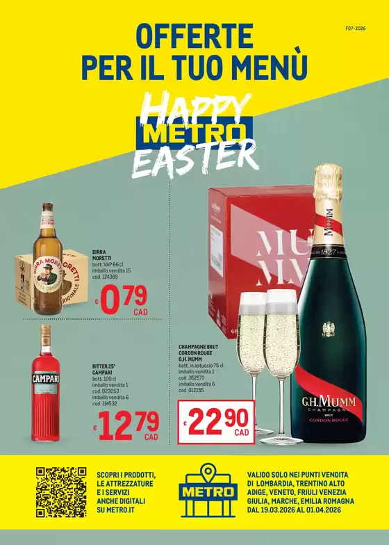 Volantino Metro a Corato | Offerte per il tuo Menù - AREA 1 | 2026-03-19T00:00:00.000Z - 2026-04-01T00:00:00.000Z