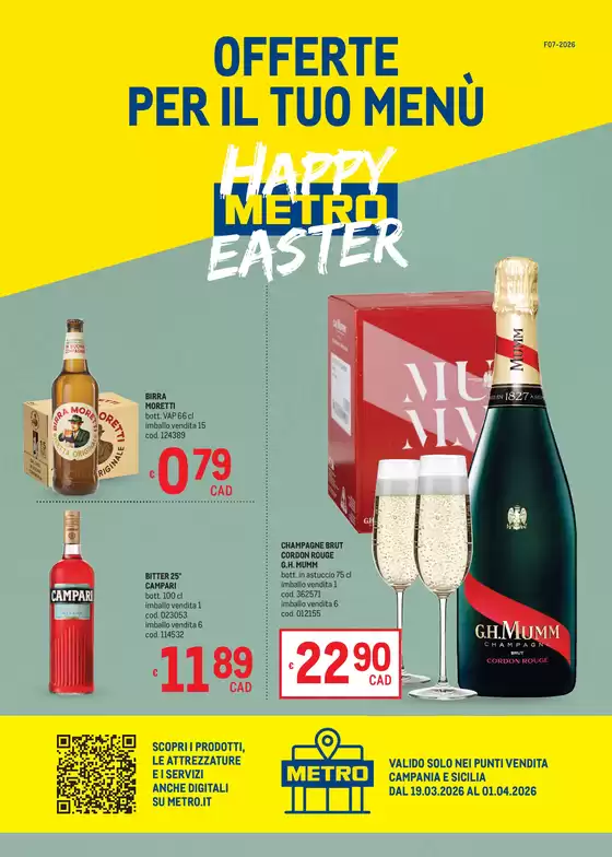 Volantino Metro a Corato | Offerte per il tuo Menù - AREA 6 | 2026-03-19T00:00:00.000Z - 2026-04-01T00:00:00.000Z