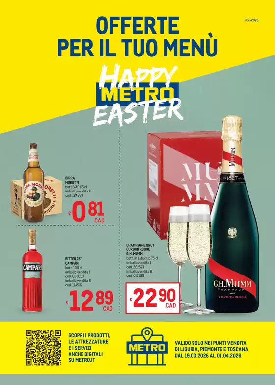 Volantino Metro a Corato | Offerte per il tuo Menù - AREA 2 | 2026-03-19T00:00:00.000Z - 2026-04-01T00:00:00.000Z