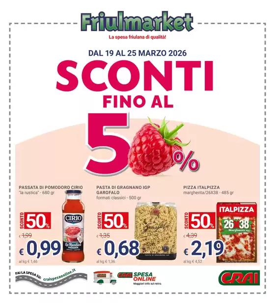 Volantino Friulmarket a Paese | Sconti fino al 50% | 2026-03-19T00:00:00.000Z - 2026-03-25T00:00:00.000Z