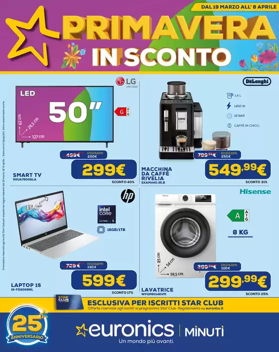 Volantino Euronics a Roma | Primavera in sconto | 2026-03-19T00:00:00.000Z - 2026-04-09T00:00:00.000Z
