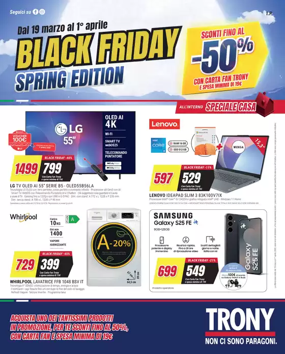 Volantino Trony a Montepaone | Black Friday Spring Edition! | 2026-03-19T00:00:00.000Z - 2026-04-01T00:00:00.000Z