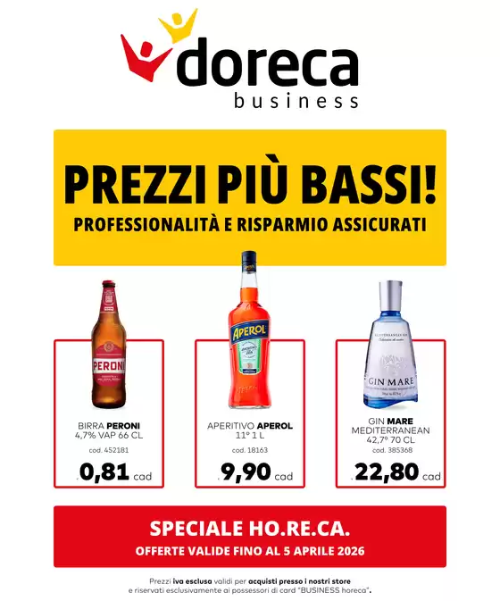 Volantino Doreca a Lungavilla | Prezzi più bassi! | 2026-03-23T00:00:00.000Z - 2026-04-05T00:00:00.000Z