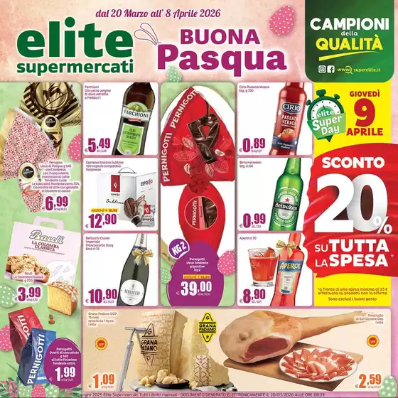 Volantino Elite a Cirò | Buona Pasqua  | 2026-03-20T00:00:00.000Z - 2026-04-08T00:00:00.000Z