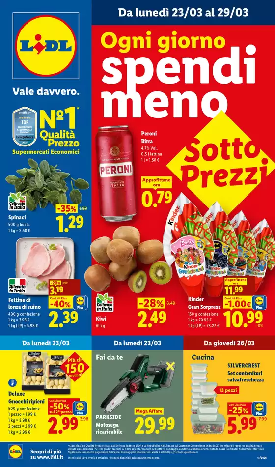 Volantino Lidl a Terranova da Sibari | Sottoprezzi | 2026-03-23T00:00:00.000Z - 2026-03-29T00:00:00.000Z