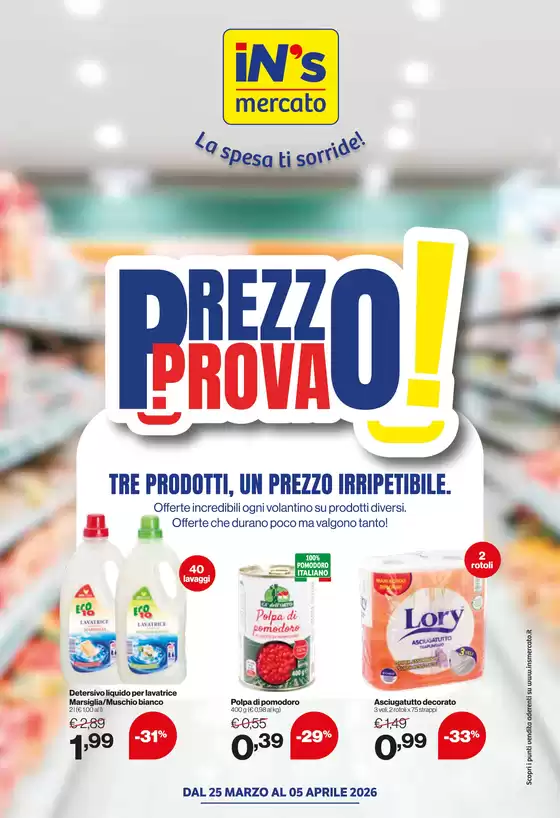 Volantino IN'S a Taranto | Prezzo Prova | 2026-03-25T00:00:00.000Z - 2026-04-05T00:00:00.000Z