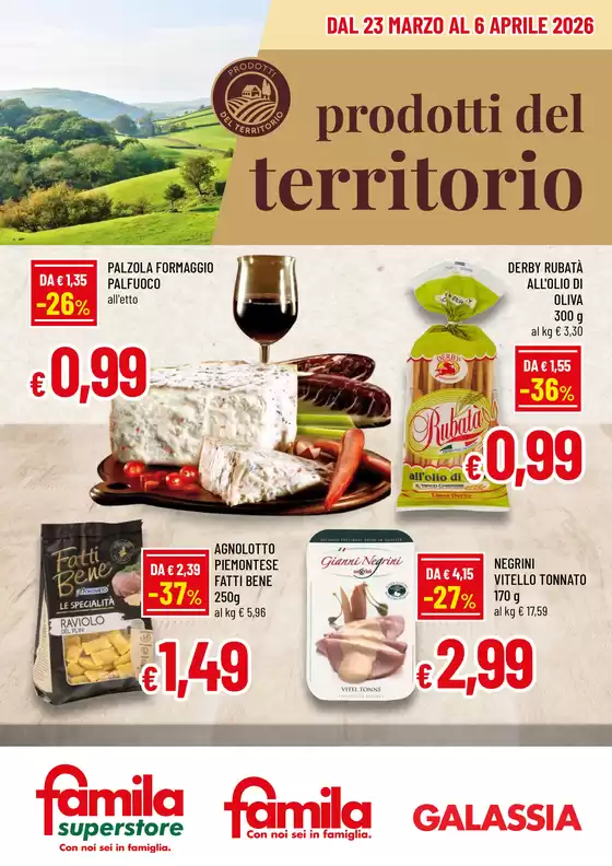 Volantino Famila Superstore a Palermo | PRODOTTI DEL TERRITORIO | 2026-03-23T00:00:00.000Z - 2026-04-06T00:00:00.000Z