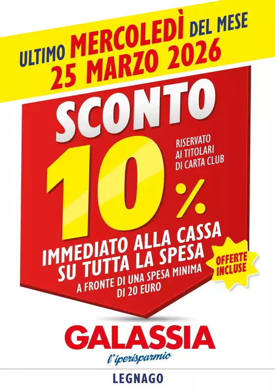 Volantino Galassia a Treviso | Sconto 10% | 2026-03-25T00:00:00.000Z - 2026-03-25T00:00:00.000Z