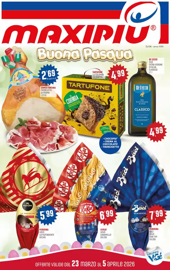 Volantino Maxipiù a Tiggiano | Buona Pasqua  | 2026-03-23T00:00:00.000Z - 2026-04-05T00:00:00.000Z