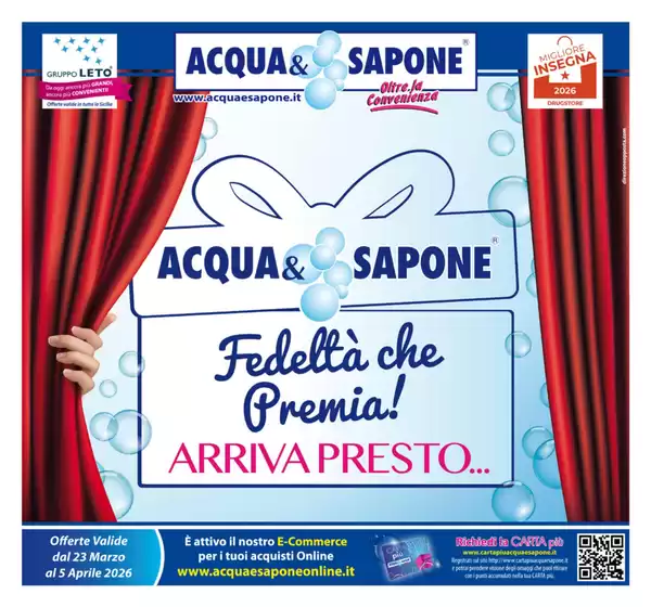 Volantino Acqua & Sapone a Amelia | Fedelta che premia! | 2026-03-23T00:00:00.000Z - 2026-04-05T00:00:00.000Z