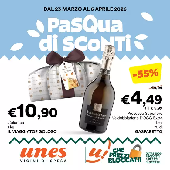 Volantino Unes a Terlizzi | Pasqua di sconti | 2026-03-23T00:00:00.000Z - 2026-04-06T00:00:00.000Z