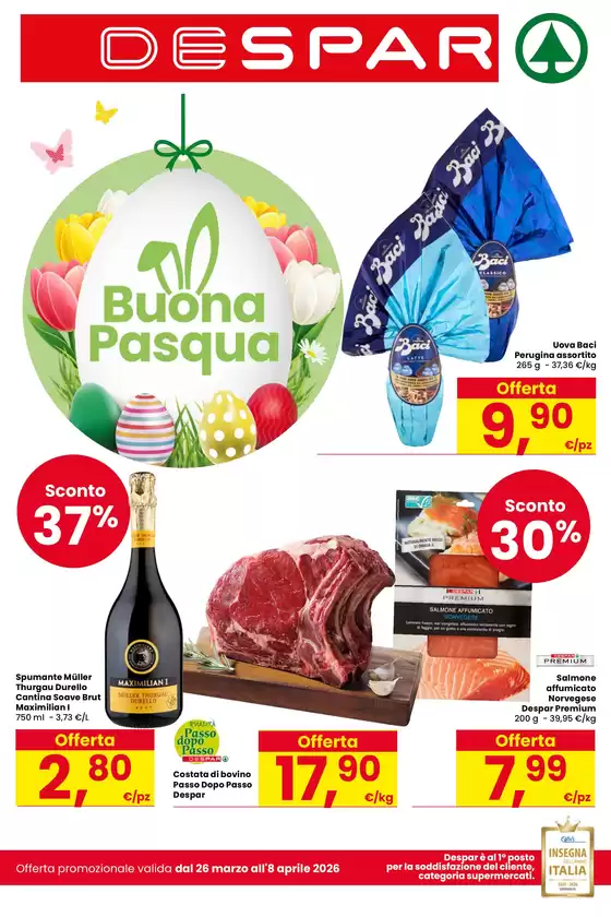 Volantino Despar a Tuscania | Scopri offerte attraenti | 2026-03-26T00:00:00.000Z - 2026-04-08T00:00:00.000Z