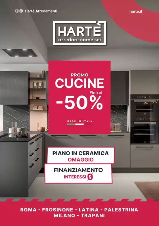 Volantino Hartè a Carpi | Promo cucine -50% | 2026-03-23T00:00:00.000Z - 2026-04-30T00:00:00.000Z