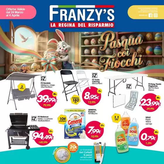 Volantino Franzy's  a Sezze | Pasqua coi Fiocchi | 2026-03-24T00:00:00.000Z - 2026-04-04T00:00:00.000Z