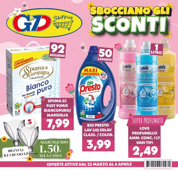Volantino GeD SHOPPING a Sezze | Sbocciano gli sconti  | 2026-03-24T00:00:00.000Z - 2026-04-04T00:00:00.000Z