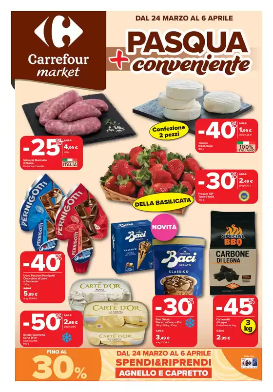Volantino Carrefour Market | Pasqua + conveniente | 2026-03-24T00:00:00.000Z - 2026-04-06T00:00:00.000Z