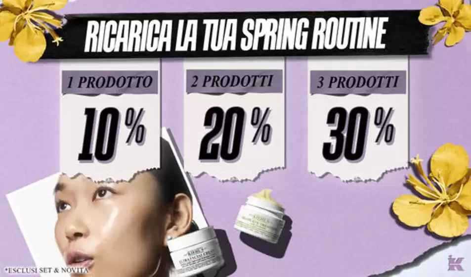 Volantino Kiehls a Roma | Ricarica la tua spring routine | 2026-03-24T00:00:00.000Z - 2026-04-07T00:00:00.000Z
