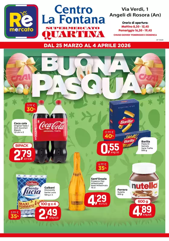 Volantino Centro Oceano a Corsico | Buona Pasqua | 2026-03-25T00:00:00.000Z - 2026-04-04T00:00:00.000Z