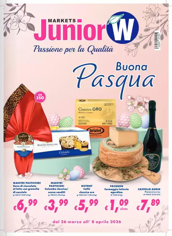 Volantino Junior W a Tremestieri Etneo | Buona Pasqua | 2026-03-26T00:00:00.000Z - 2026-04-08T00:00:00.000Z