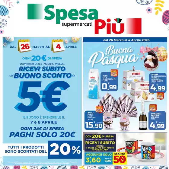 Volantino SpesaPiù Supermercati a Chieri | Buona pasqua | 2026-03-26T00:00:00.000Z - 2026-04-04T00:00:00.000Z