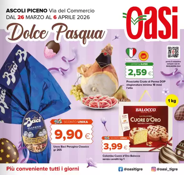 Volantino Oasi a Tremestieri Etneo | Dolce Pasqua | 2026-03-26T00:00:00.000Z - 2026-04-06T00:00:00.000Z