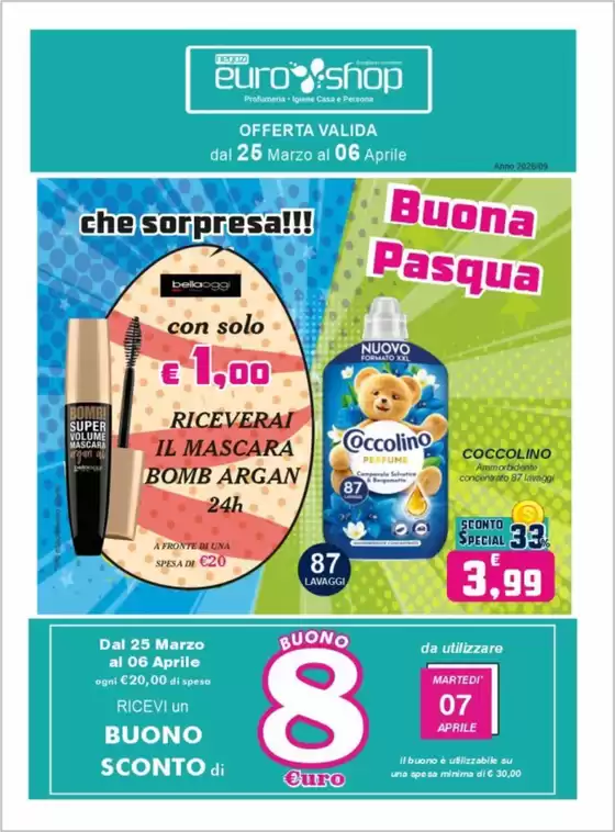 Volantino Euro Shop | Buona pasqua | 2026-03-25T00:00:00.000Z - 2026-04-06T00:00:00.000Z