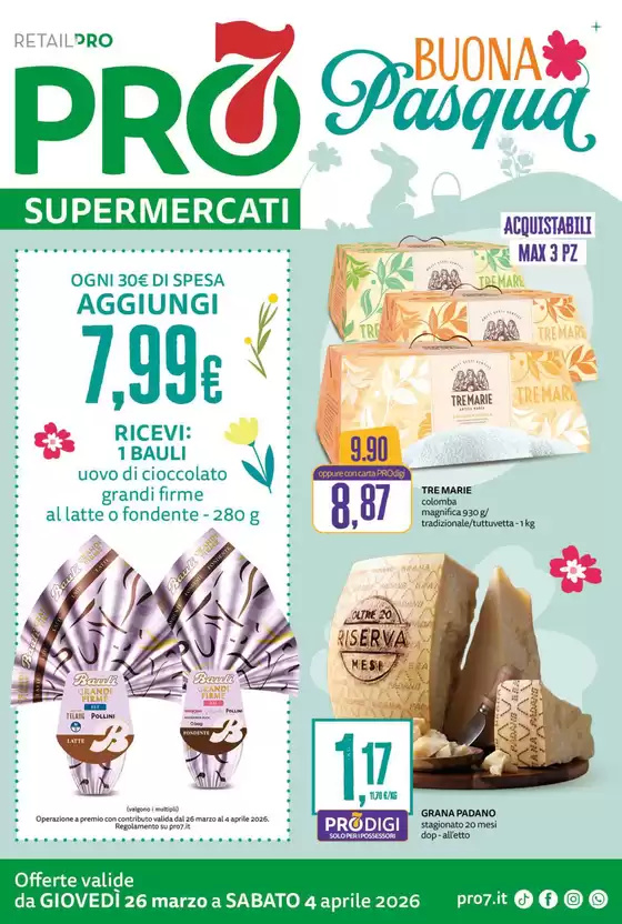 Volantino PRO7 Supermercati  a Catania | Buona Pasqua | 2026-03-26T00:00:00.000Z - 2026-04-04T00:00:00.000Z