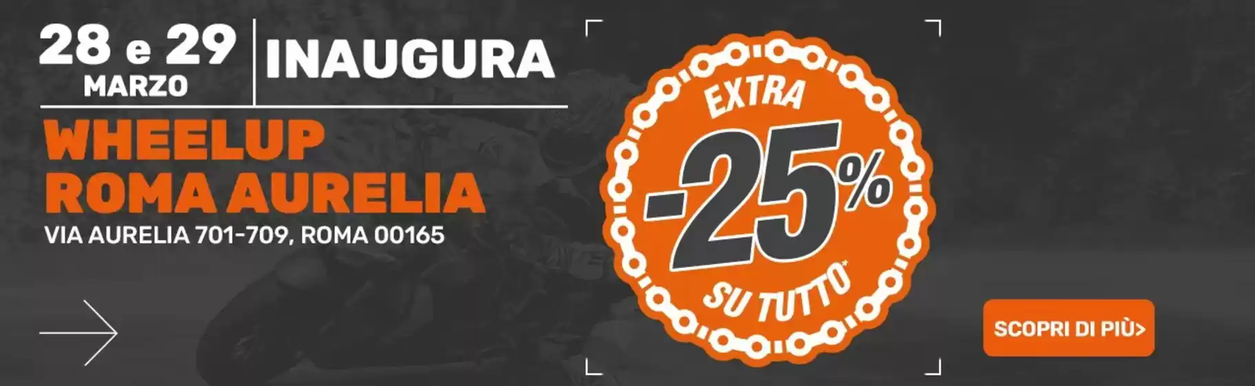 Volantino Wheelup a Messina | Inaugura extra -25% su tutto | 2026-03-28T00:00:00.000Z - 2026-03-29T00:00:00.000Z