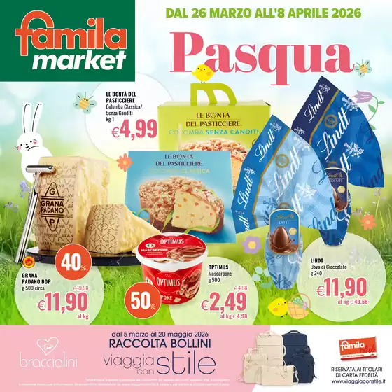 Volantino Famila Market | Pasqua  | 2026-03-26T00:00:00.000Z - 2026-04-08T00:00:00.000Z