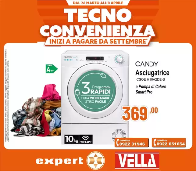 Volantino Vella Elettrodomestici a Eboli | Tecno convenienza | 2026-03-26T00:00:00.000Z - 2026-04-08T00:00:00.000Z