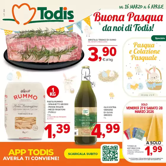Volantino Todis a Susegana | Buona Pasqua | 2026-03-26T00:00:00.000Z - 2026-04-06T00:00:00.000Z