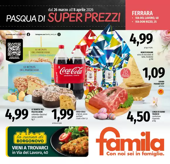 Volantino Famila a Trieste | Pasqua che risparmio | 2026-03-26T00:00:00.000Z - 2026-04-08T00:00:00.000Z