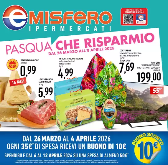 Volantino Emisfero a Trieste | Pasqua che risparmio | 2026-03-26T00:00:00.000Z - 2026-04-08T00:00:00.000Z