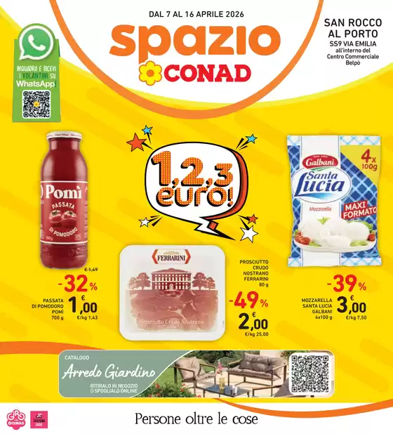Volantino Spazio Conad | 1,2,3 euro! | 2026-04-07T00:00:00.000Z - 2026-04-16T00:00:00.000Z