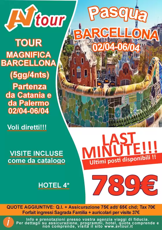 Volantino Av Tour a Bari Sardo | Barcellona | 2026-04-02T00:00:00.000Z - 2026-04-06T00:00:00.000Z