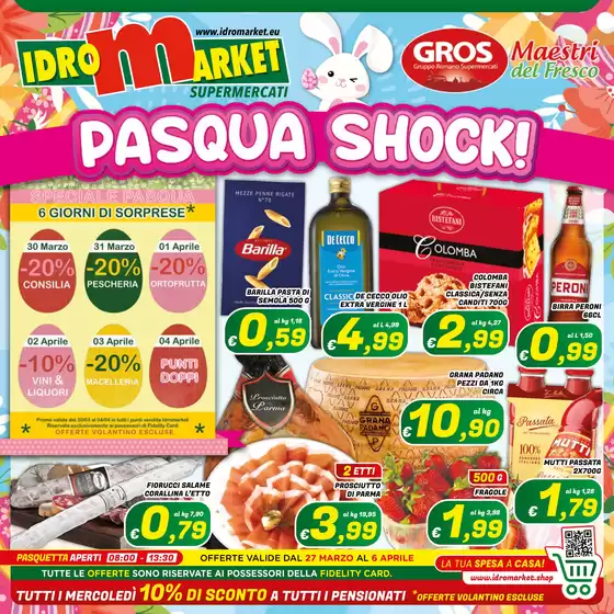 Volantino Idromarket a Salerno | Pasqua shock! | 2026-03-27T00:00:00.000Z - 2026-04-06T00:00:00.000Z