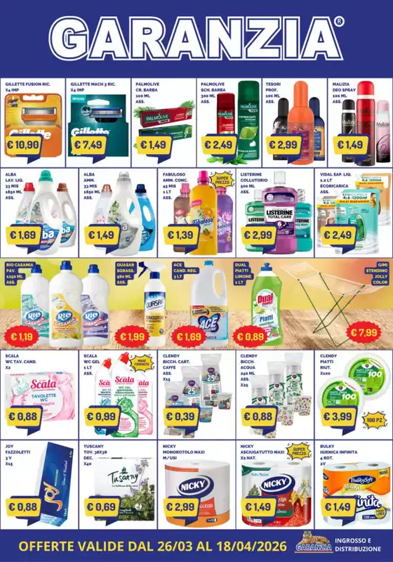 Volantino Gruppo Garanzia | Offerte valide dal 26/03 al 18/04/2026 | 2026-03-27T00:00:00.000Z - 2026-04-18T00:00:00.000Z
