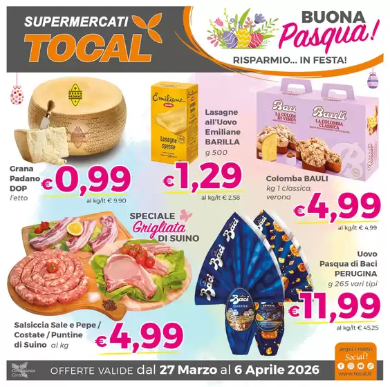 Volantino Tocal  | Buona Pasqua! | 2026-03-27T00:00:00.000Z - 2026-04-06T00:00:00.000Z