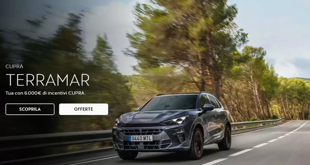 Volantino Cupra a Matera | Cupra TERRAMAR | 2026-03-27T00:00:00.000Z - 2026-03-31T00:00:00.000Z