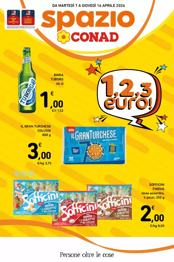 Volantino Spazio Conad | Offerte Spazio Conad: 1,2,3 euro! | 2026-04-07T00:00:00.000Z - 2026-04-16T00:00:00.000Z