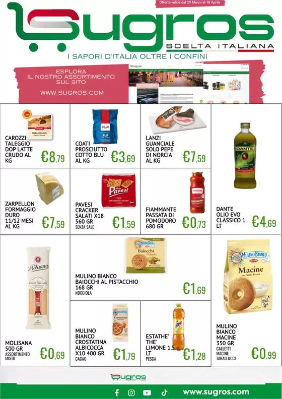 Volantino SuGros | I sapori d'italia oltre i confini | 2026-03-29T00:00:00.000Z - 2026-04-18T00:00:00.000Z