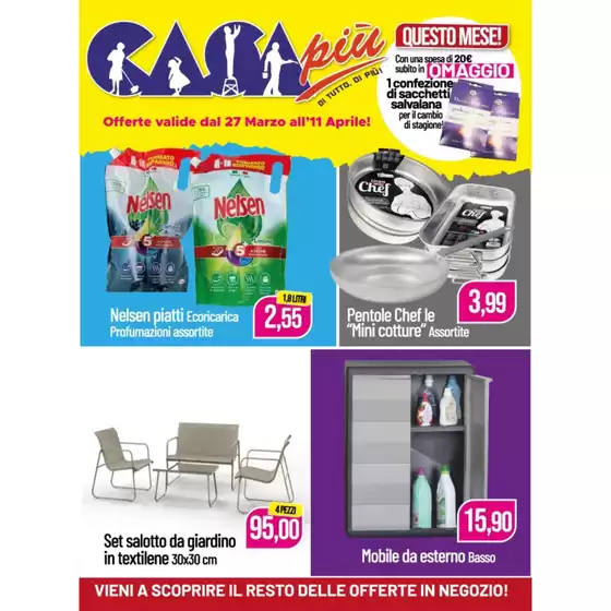 Volantino Casa Più a Nuoro | Offerte valide dal 27 marzo all' 11 aprile! | 2026-03-28T00:00:00.000Z - 2026-04-11T00:00:00.000Z