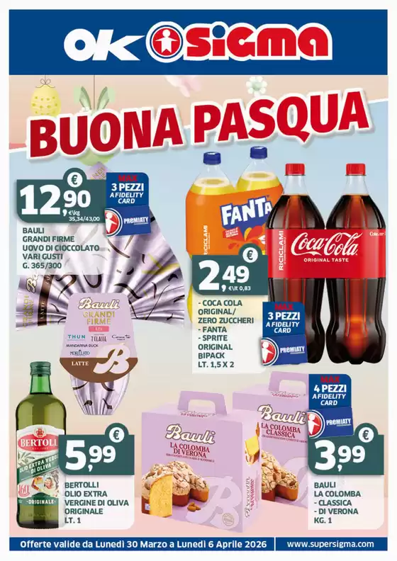 Volantino Ok Sigma | Buona Pasqua | 2026-03-30T00:00:00.000Z - 2026-04-06T00:00:00.000Z
