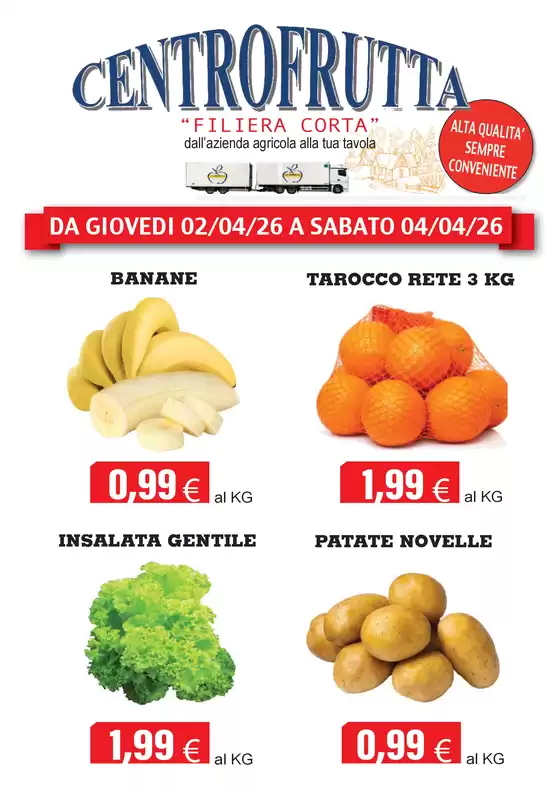 Volantino Centro frutta a Formia | Alta qualita sempre conveniente | 2026-04-02T00:00:00.000Z - 2026-04-04T00:00:00.000Z