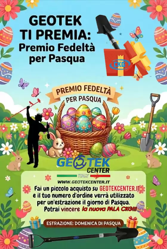 Volantino GeoTek Center a Latina | Premio fedelta per Pasqua | 2026-03-30T00:00:00.000Z - 2026-04-04T00:00:00.000Z