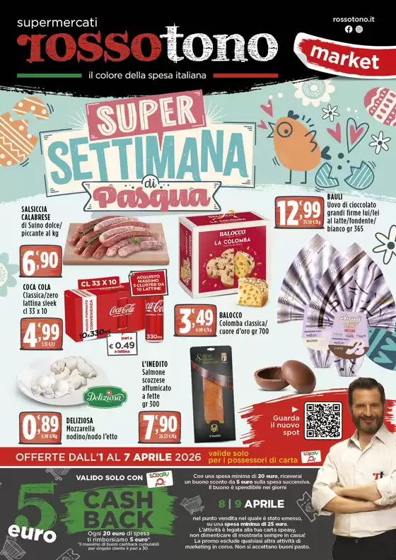 Volantino Supermercati Rossotono Market a Vicenza | Super settimana di pasqua | 2026-04-01T00:00:00.000Z - 2026-04-07T00:00:00.000Z
