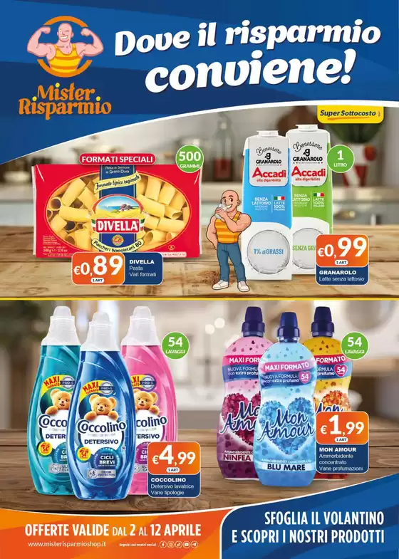 Volantino Mister Risparmio a Palermo | Dove il risparmio conviene! | 2026-04-01T00:00:00.000Z - 2026-04-12T00:00:00.000Z
